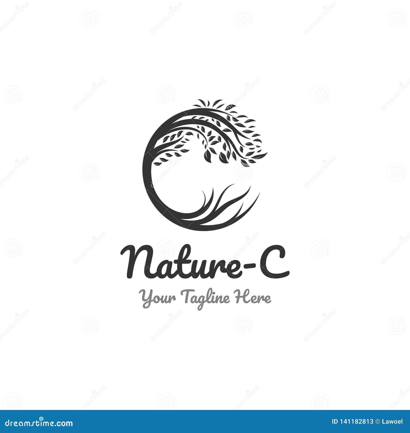 Nature Logo Designs And C Symbol Stock Vector Illustration Of