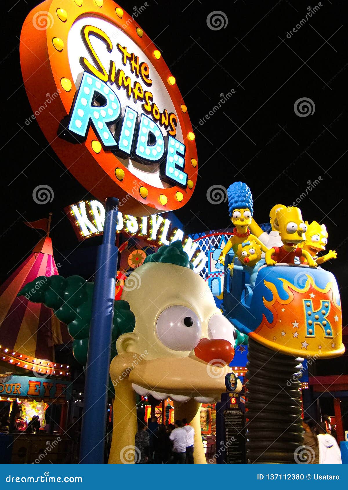 The Simpsons Ride at Universal Studios Hollywood Editorial Image - Image of  rides, angeles: 137112380