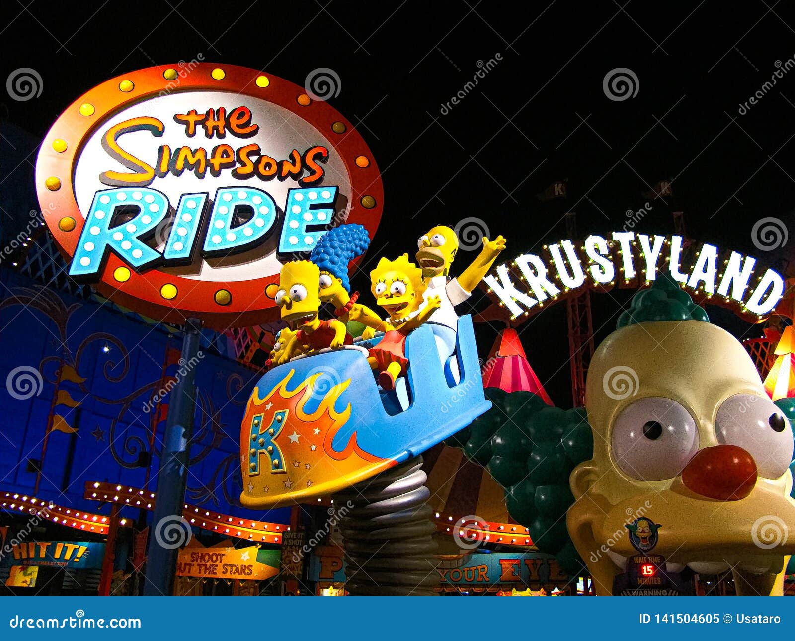 The Simpsons Ride At Universal Studios Hollywood Editorial Image