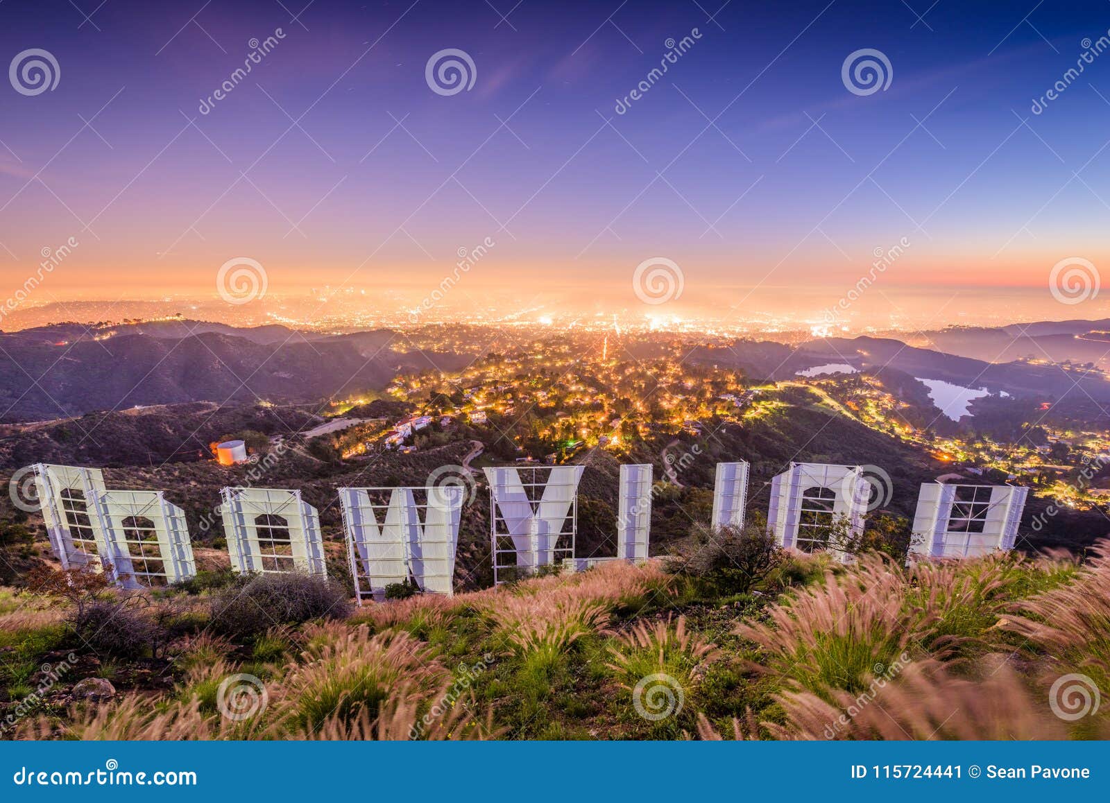 Sinal Icónico De Hollywood De Los Angeles, Califórnia Foto de