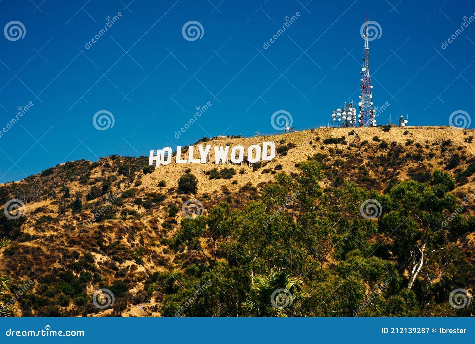 Sinal Icónico De Hollywood De Los Angeles, Califórnia Foto de