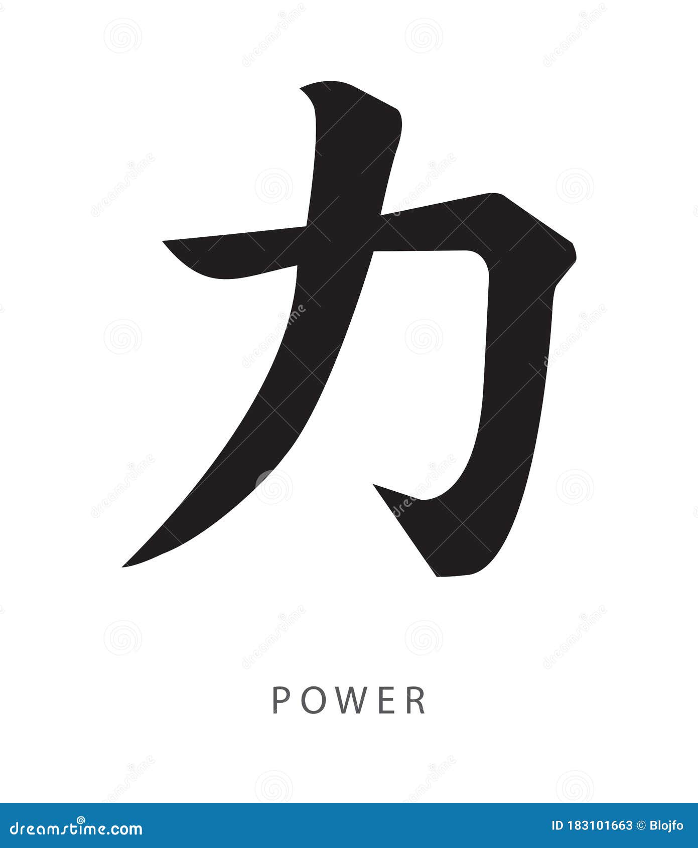 Este símbolo é na verdade um Kanji Japonês, que são usados para simbol