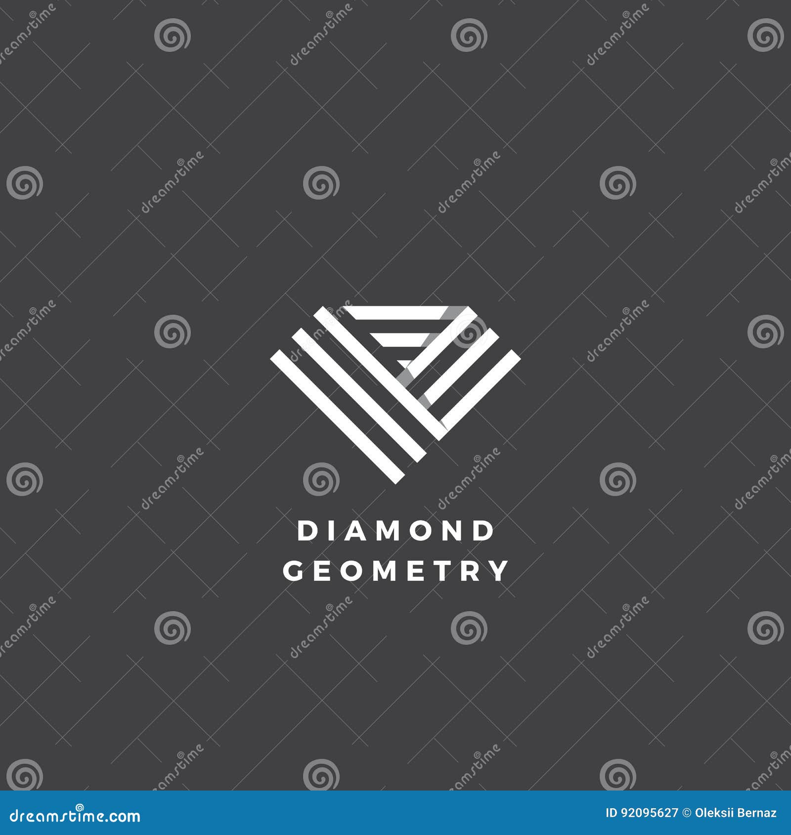 cone abstrato do símbolo do sinal do logotipo da forma do diamante