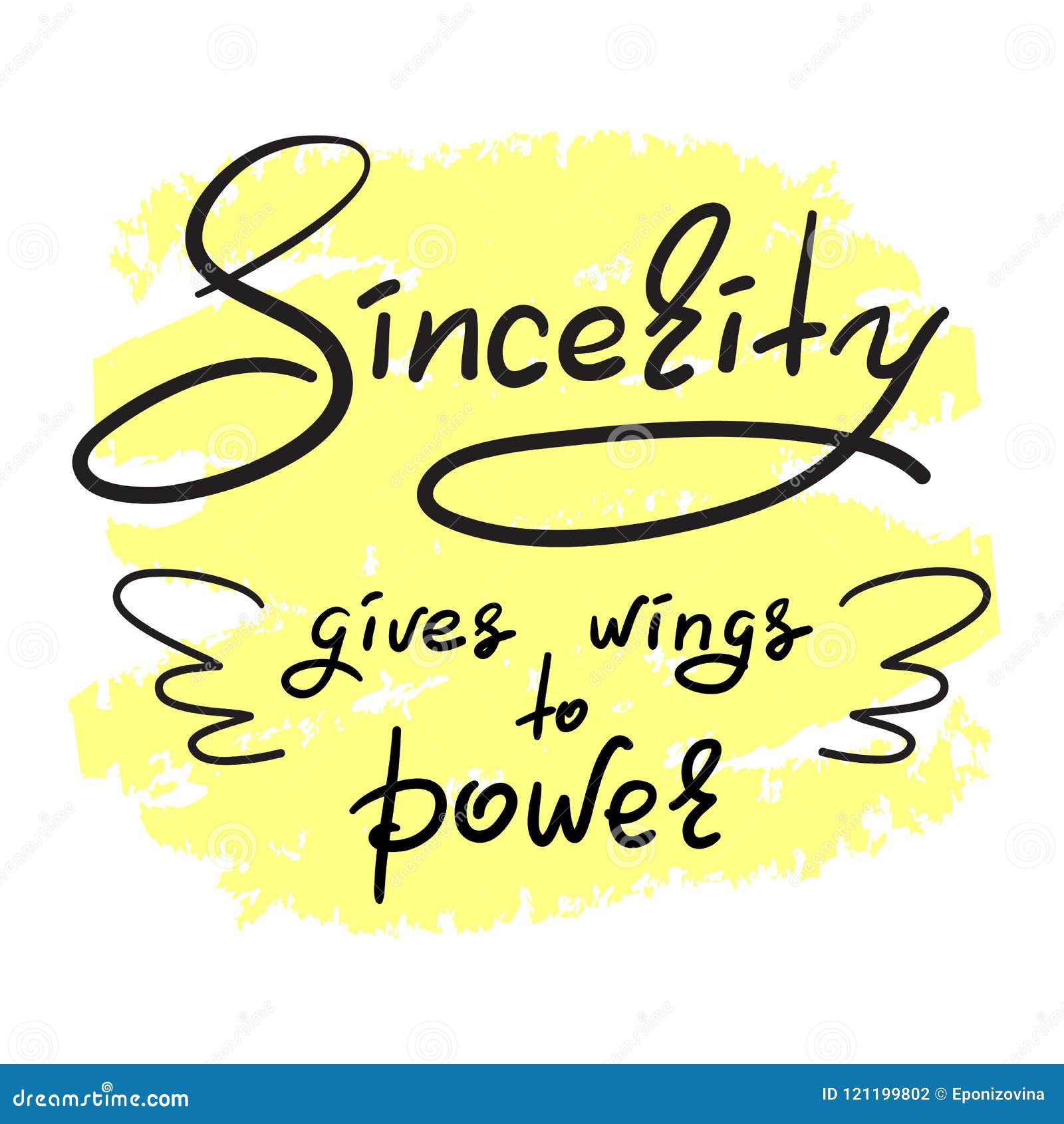 Sincerity Gives Wings To Power - Handwritten Funny Motivational Quote Stock  Illustration - Illustration of posters, openness: 121199802