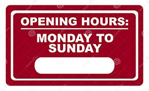 Sunday Opening Stock Image CartoonDealer 30647755