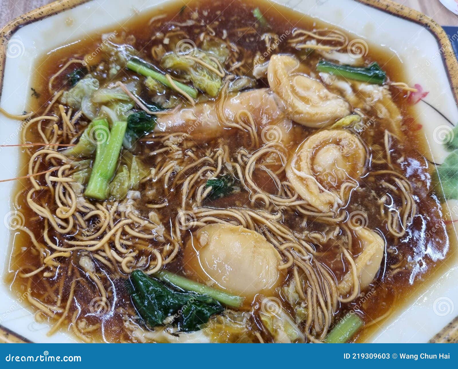 Singapore abalone noodle stock image. Image of singapore 219309603