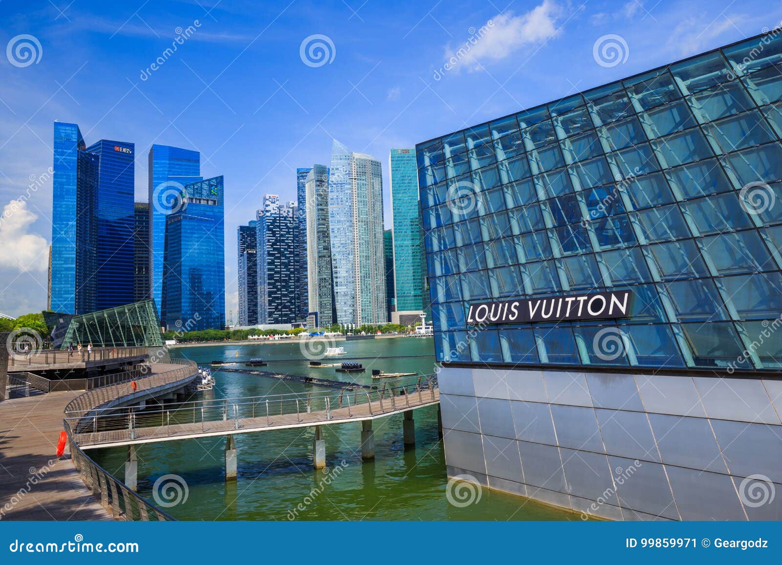 The Futuristic Building Of Louis Vuitton Shop In Marina Bay