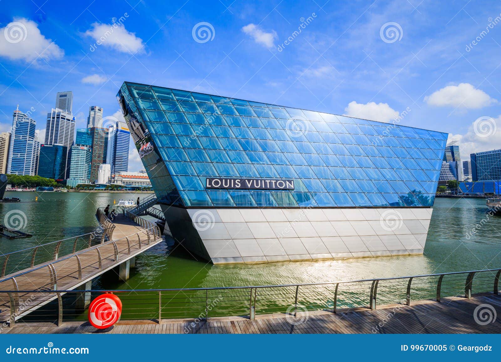 The Futuristic Building Of Louis Vuitton Shop In Marina Bay, Singapore  Stock Photo, Picture and Royalty Free Image. Image 43751826.