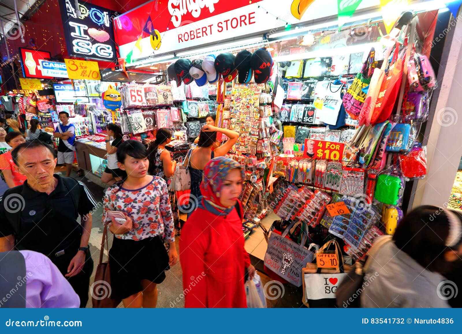 Singapore: Bugis Street Market Editorial Image | CartoonDealer.com