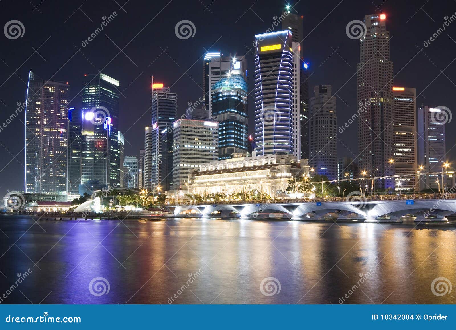 singapore city night view