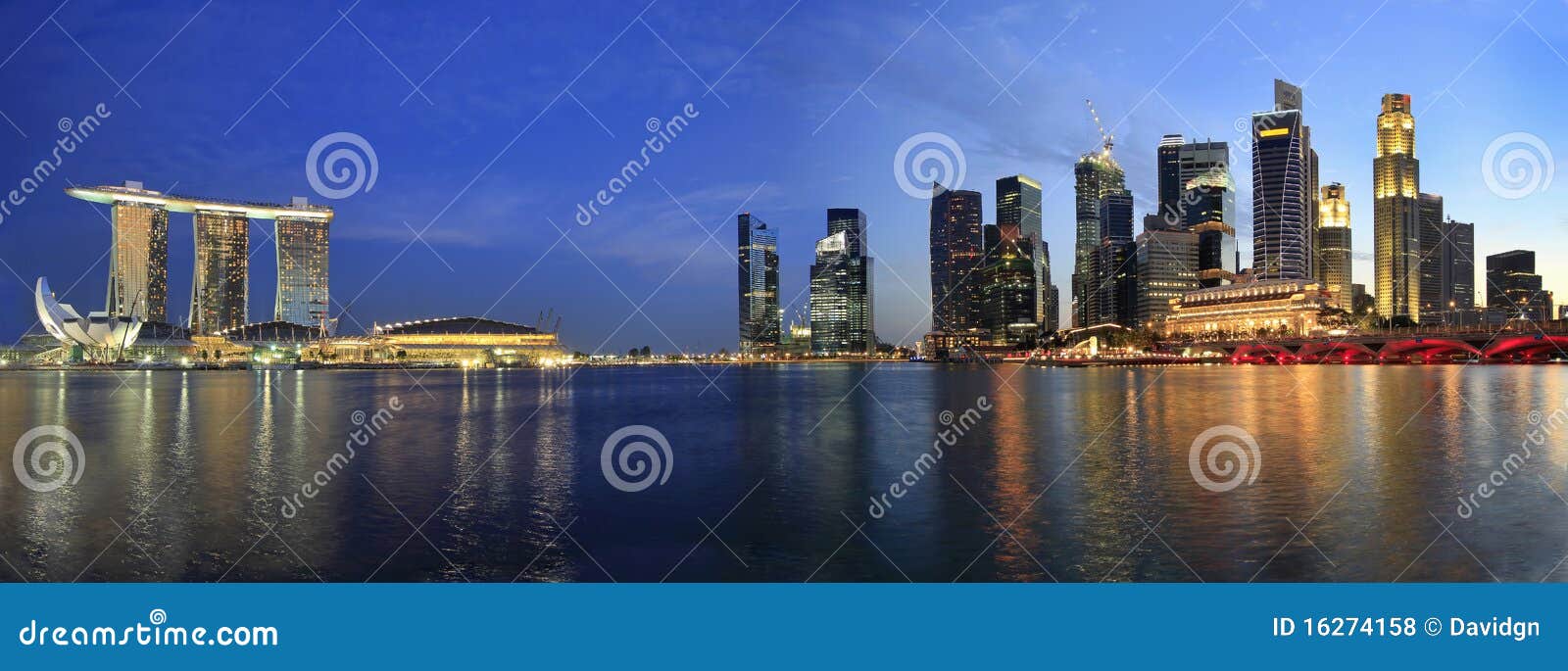 singapore cityscape from the esplanade panorama