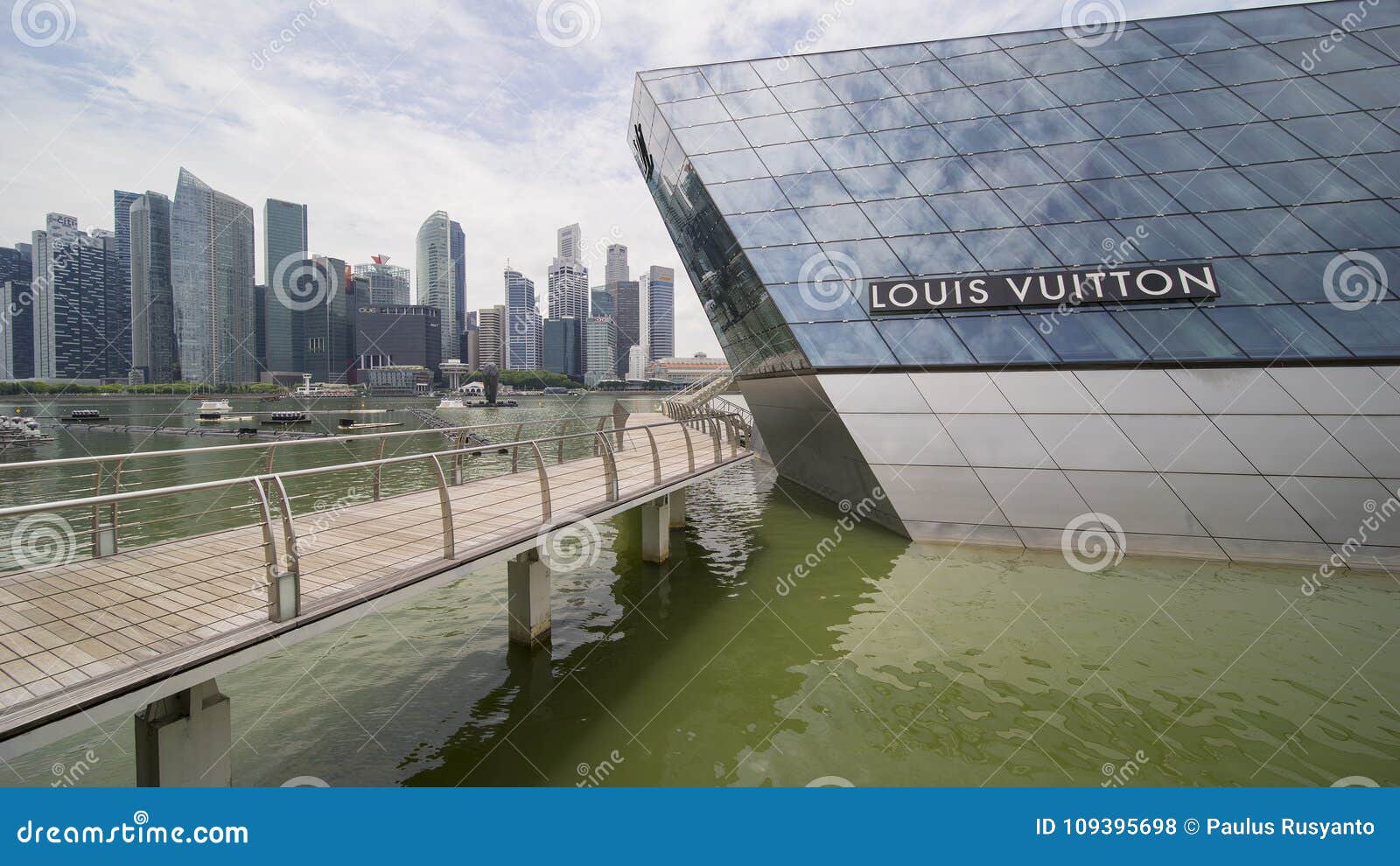 The Futuristic Building Of Louis Vuitton Shop In Marina Bay