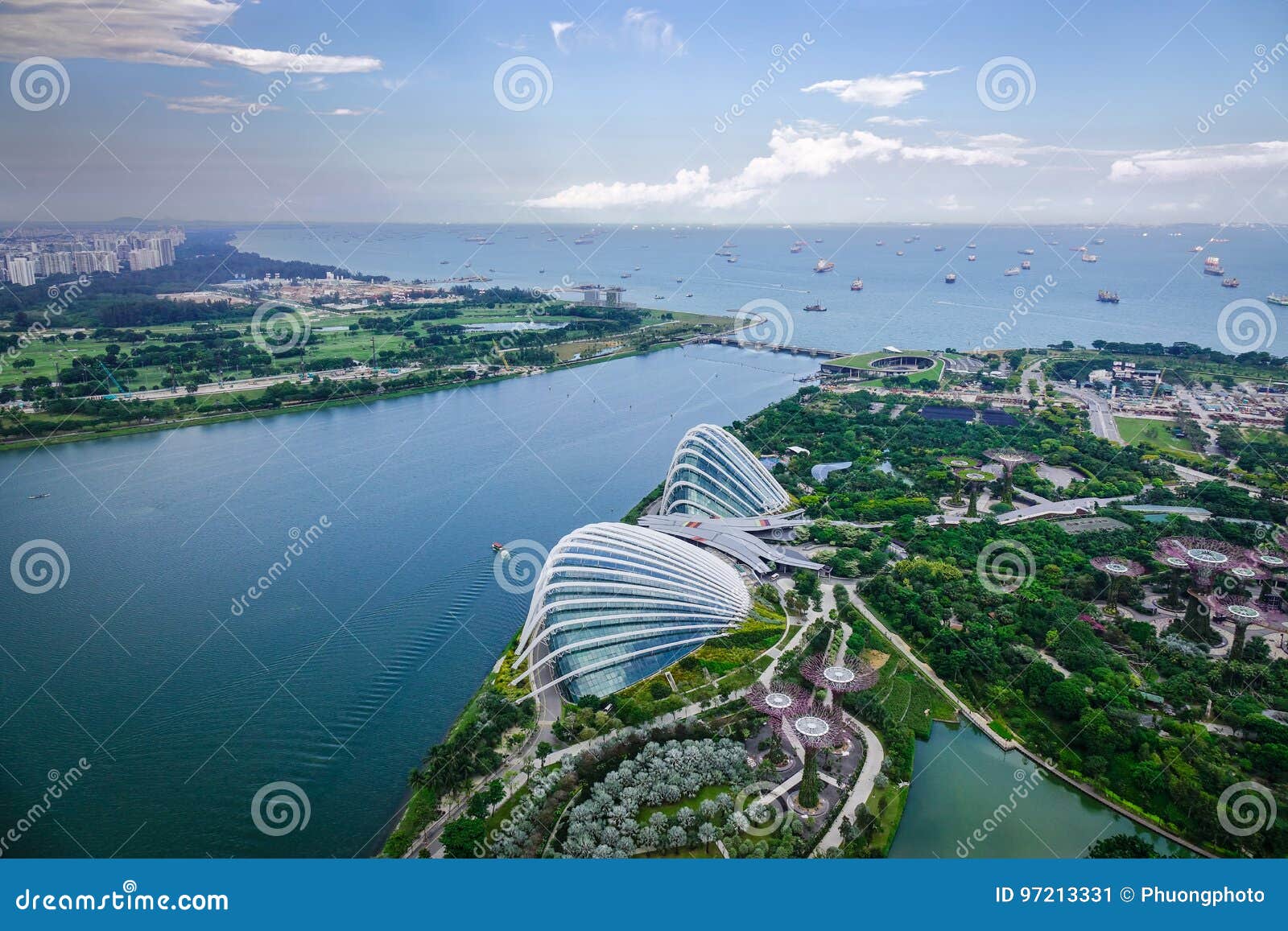 Aerial View Of Gardens By The Bay In Singapore Editorial Photo