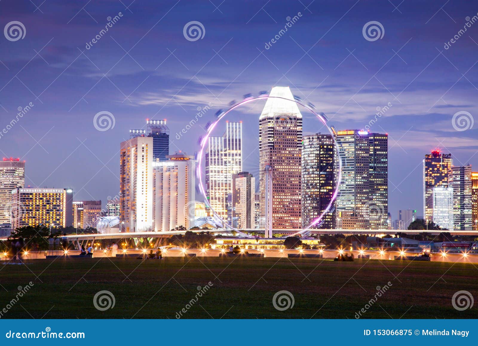 Singapore Singapore March 2019 Vibrant Singapore Skyline With