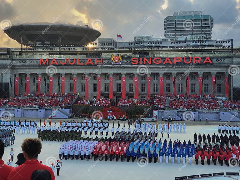 Singapore National Day Parade 2023 in Padang with the Arrival of Prime Singapore National Day Parade 2023 in Padang with the Arrival of Prime