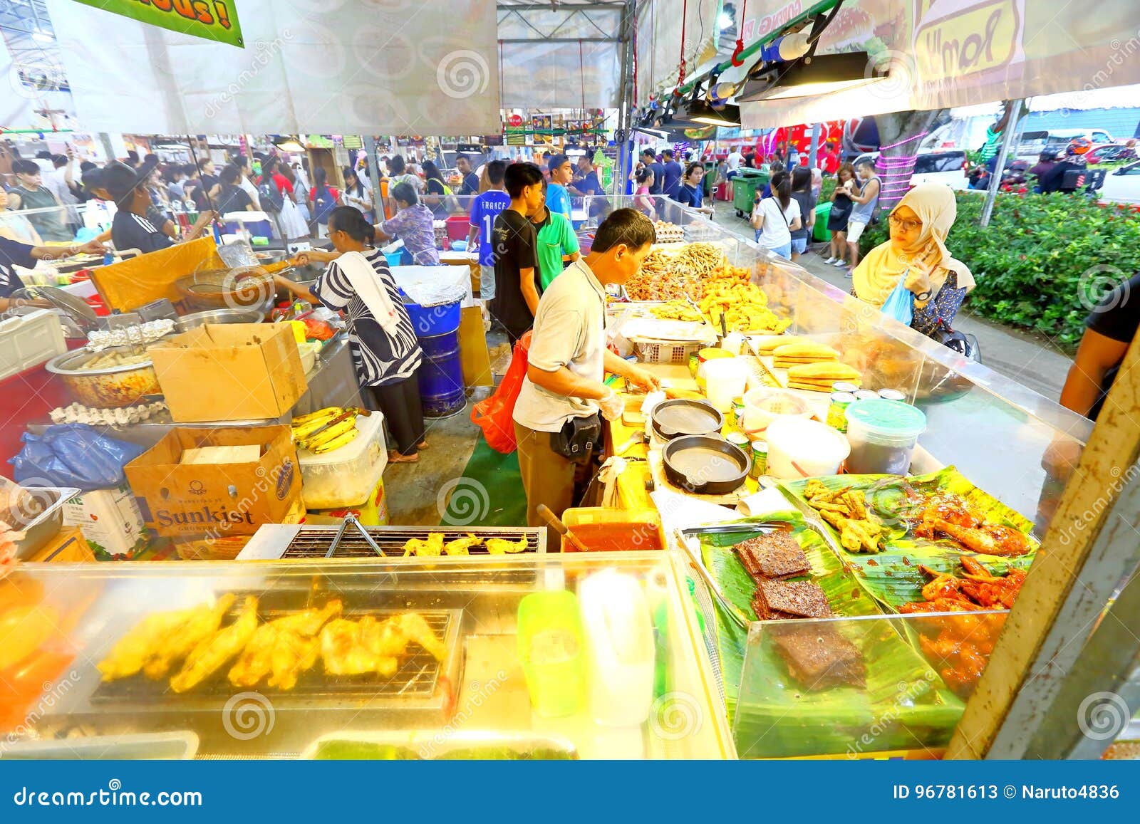 Singapore Night Market Pasar  Malam Editorial Stock Photo 