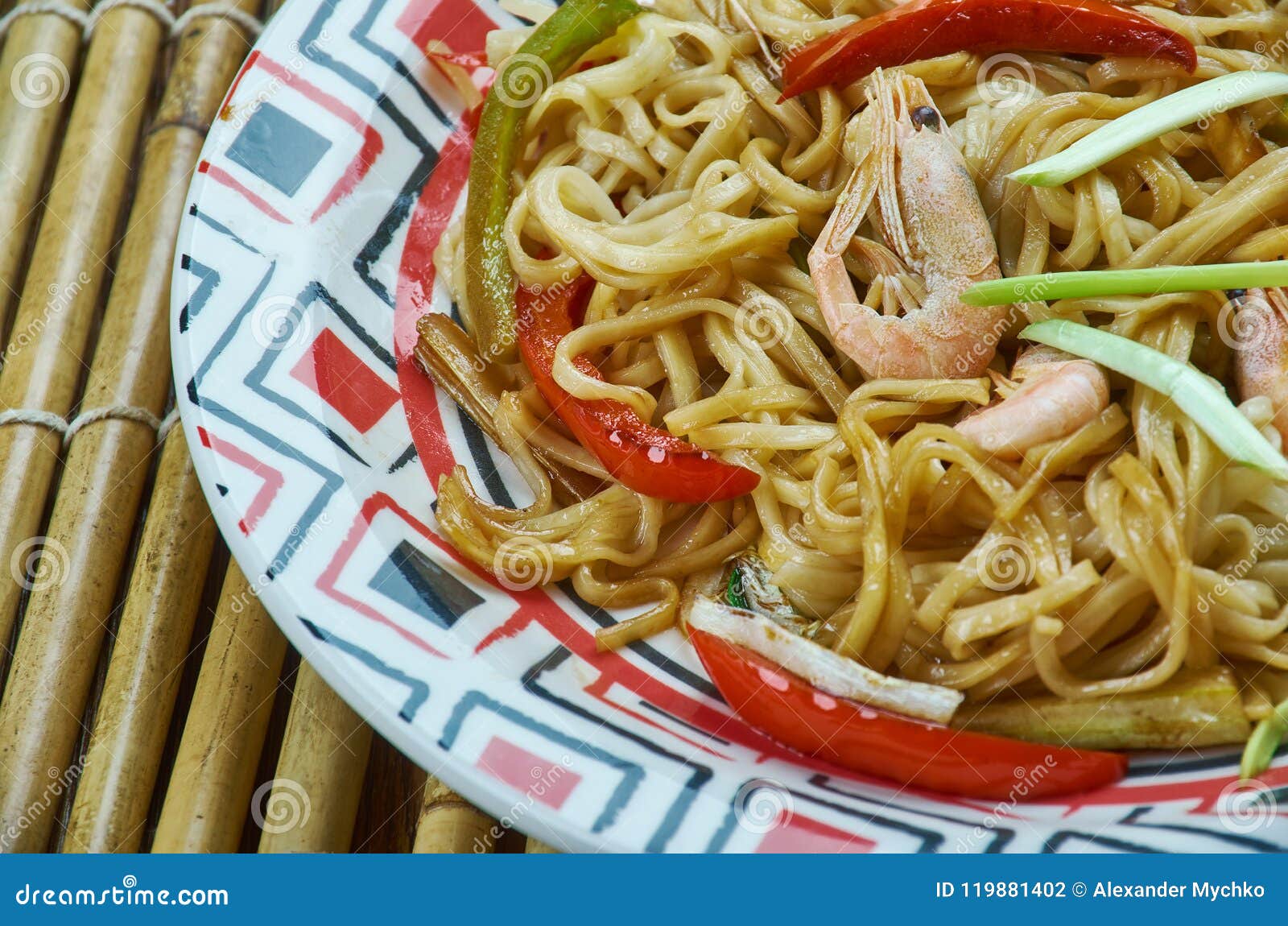 Singapore Noodles stock photo. Image of copyspace, gourmet - 119881402