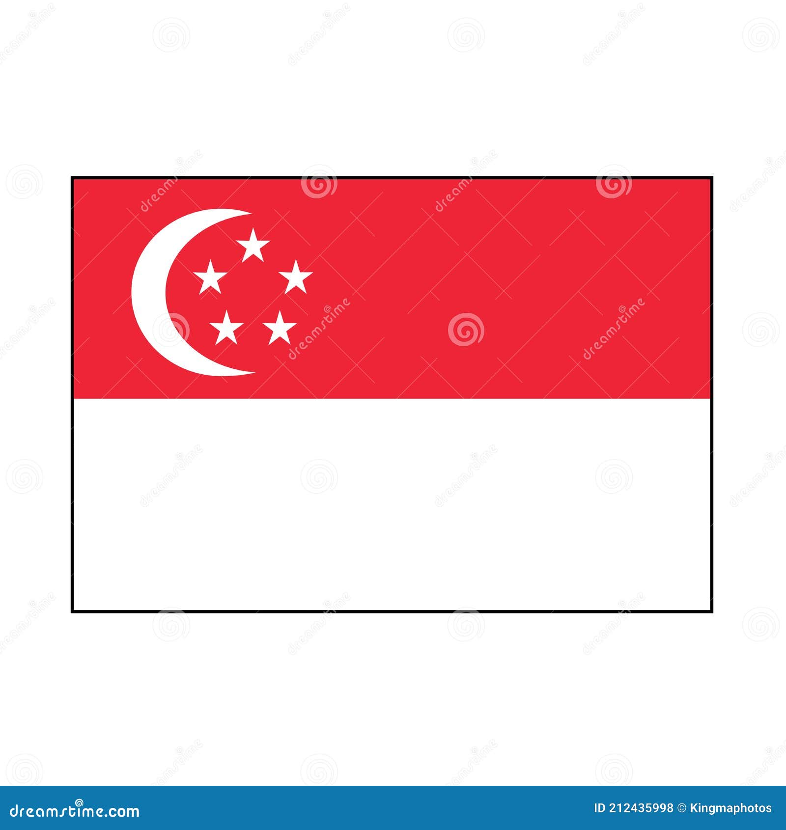 Singapore Flag Icon Vector Stock Vector - Illustration of globe, national: 212435998