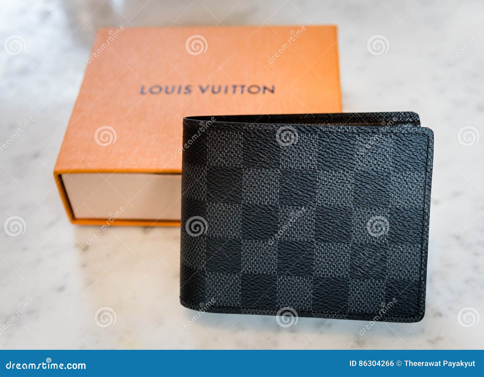 Singapore - SEPTEMBER 11, 2016: Ett Louis Vuitton Plånbokanseende