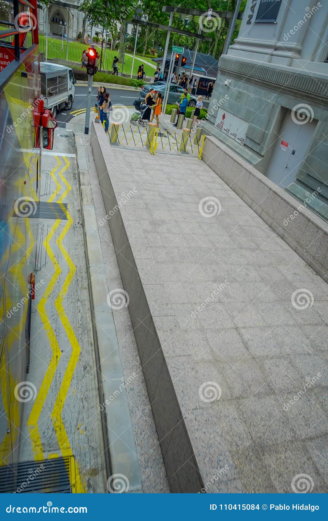 SINGAPORE, SINGAPORE - JANUARY 30, 2018: Outdoor View of Unidentified ...