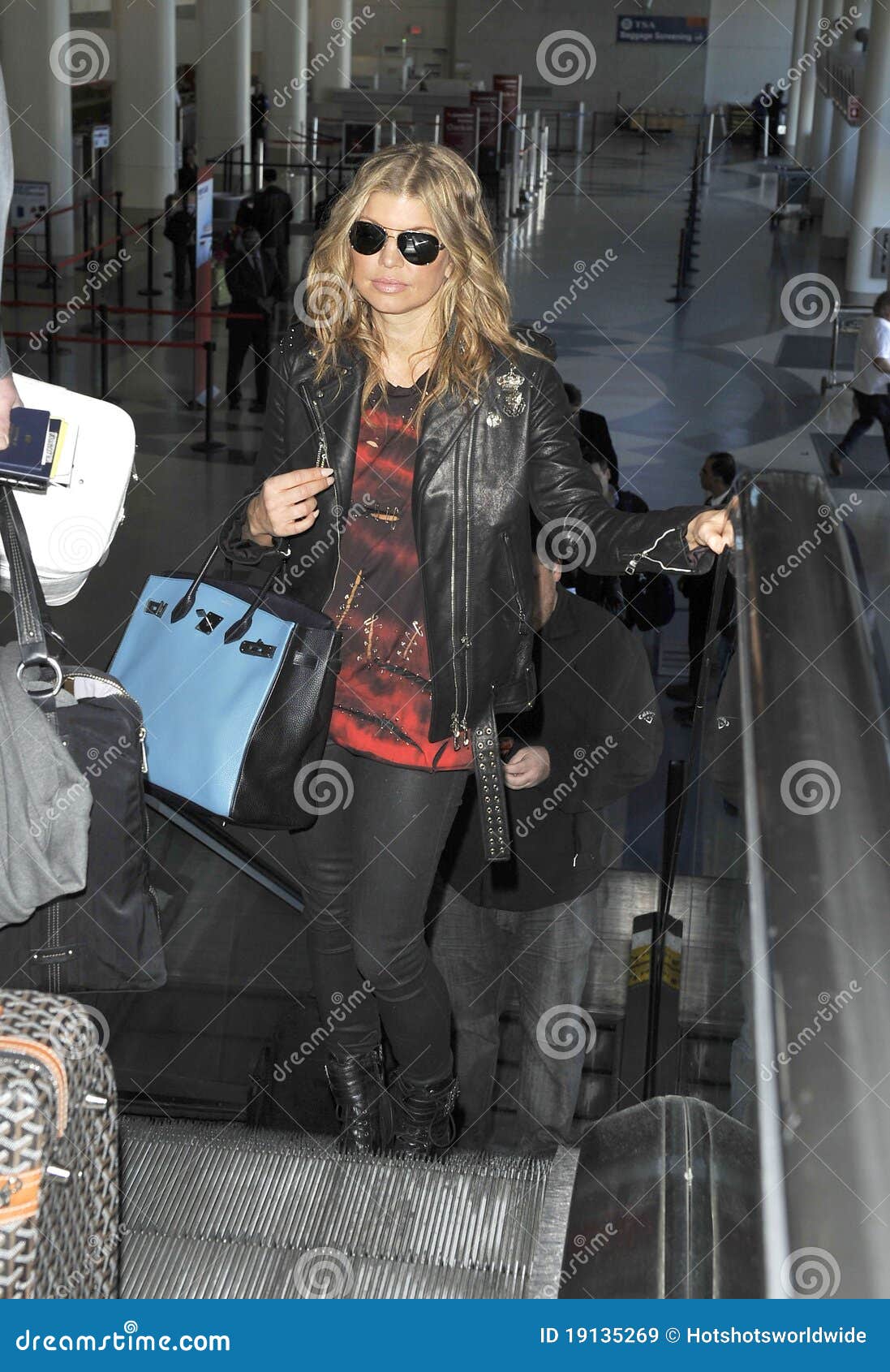 Singer Fergie from Black Eyed Peas at LAX Editorial Stock Image Image