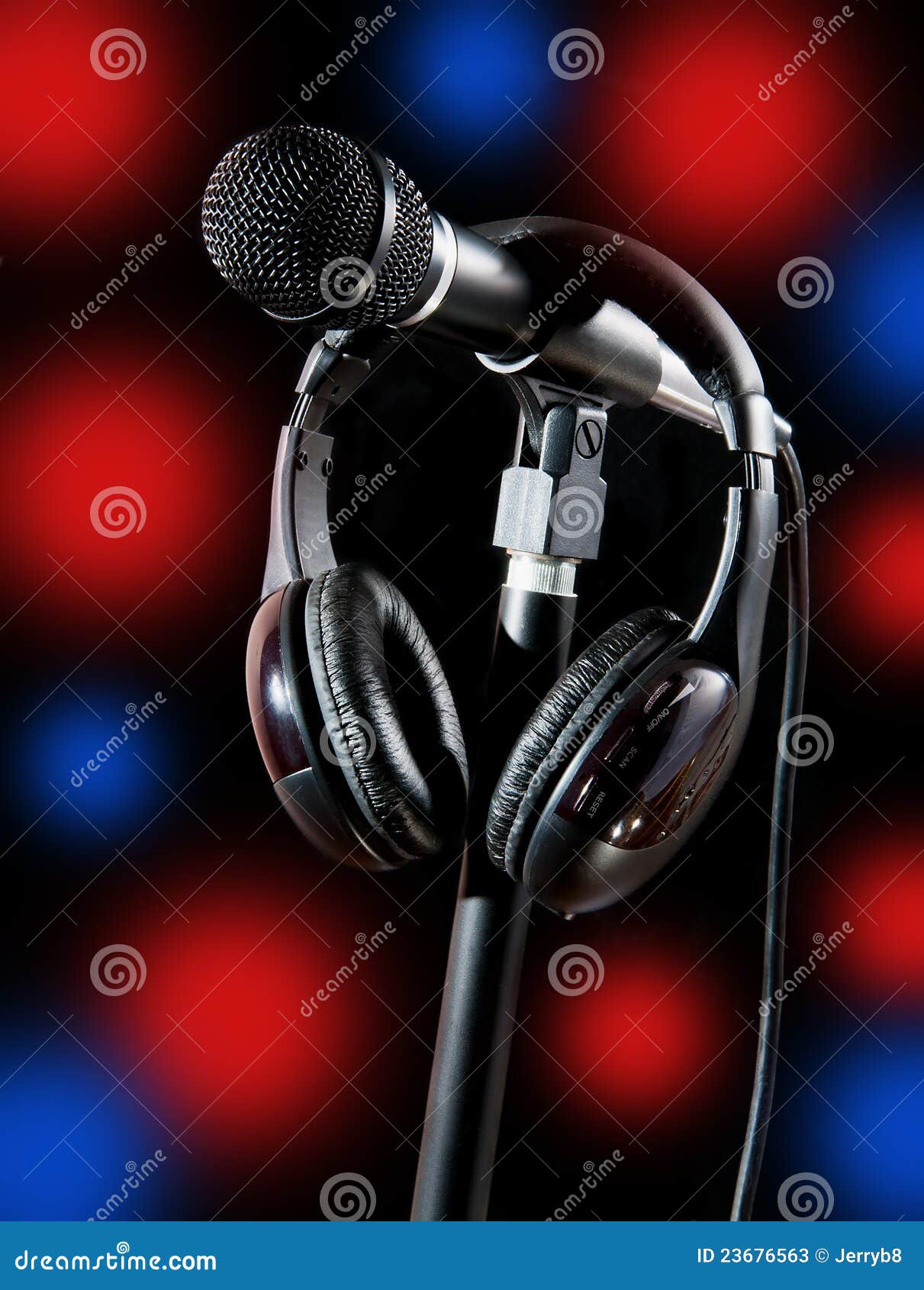 Singer Stage Microphone stock image. Image of band, spotlight 23676563