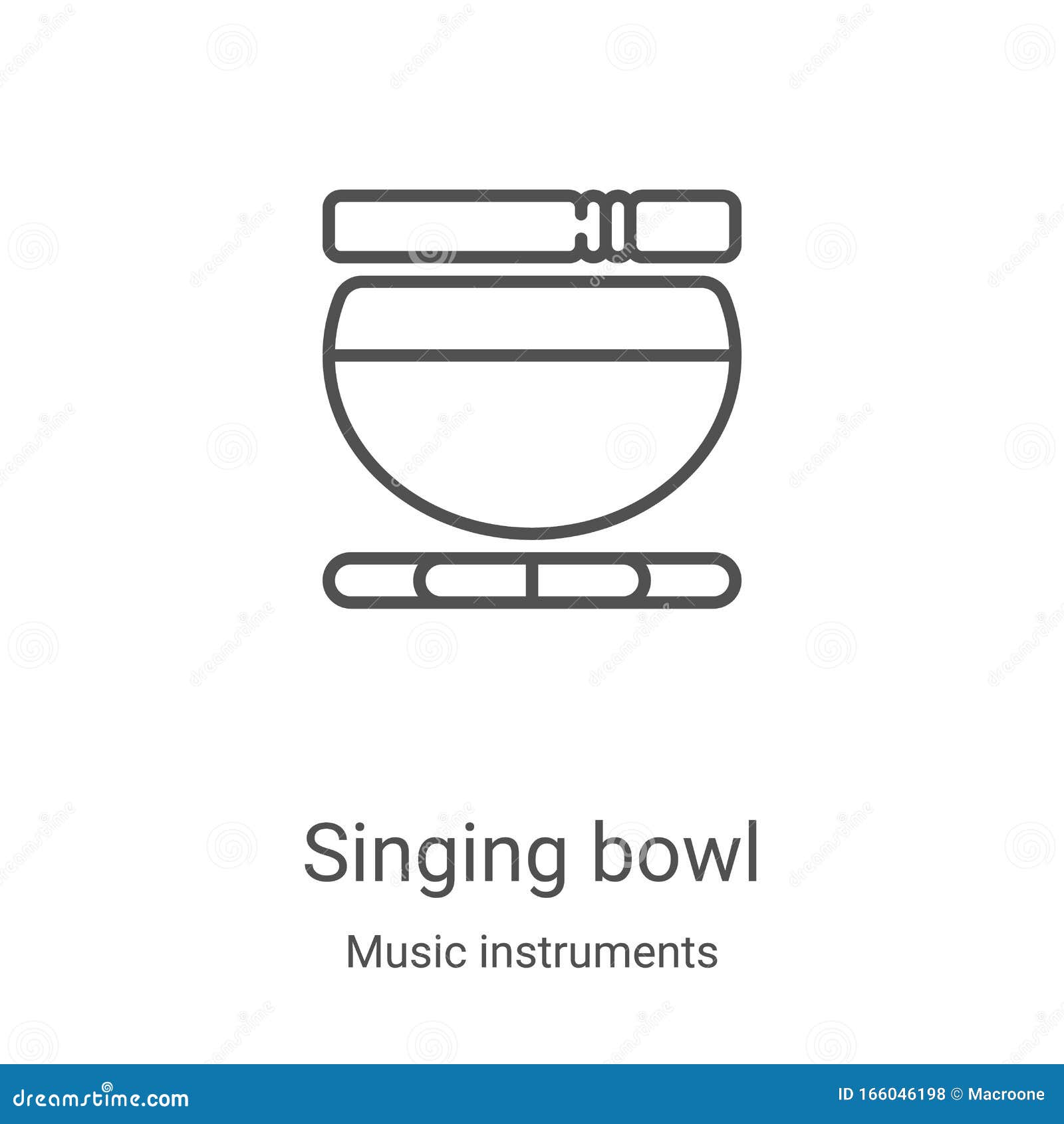 Singing Bowl Icon Vector From Music Instruments Collection. Thin Line Singing Bowl Outline Icon