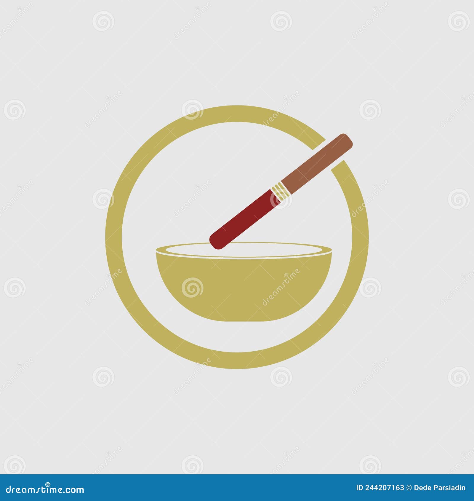 Singing Bowl Logo Vector Illustration Design Stock Vector Illustration of nepal, icon 244207163