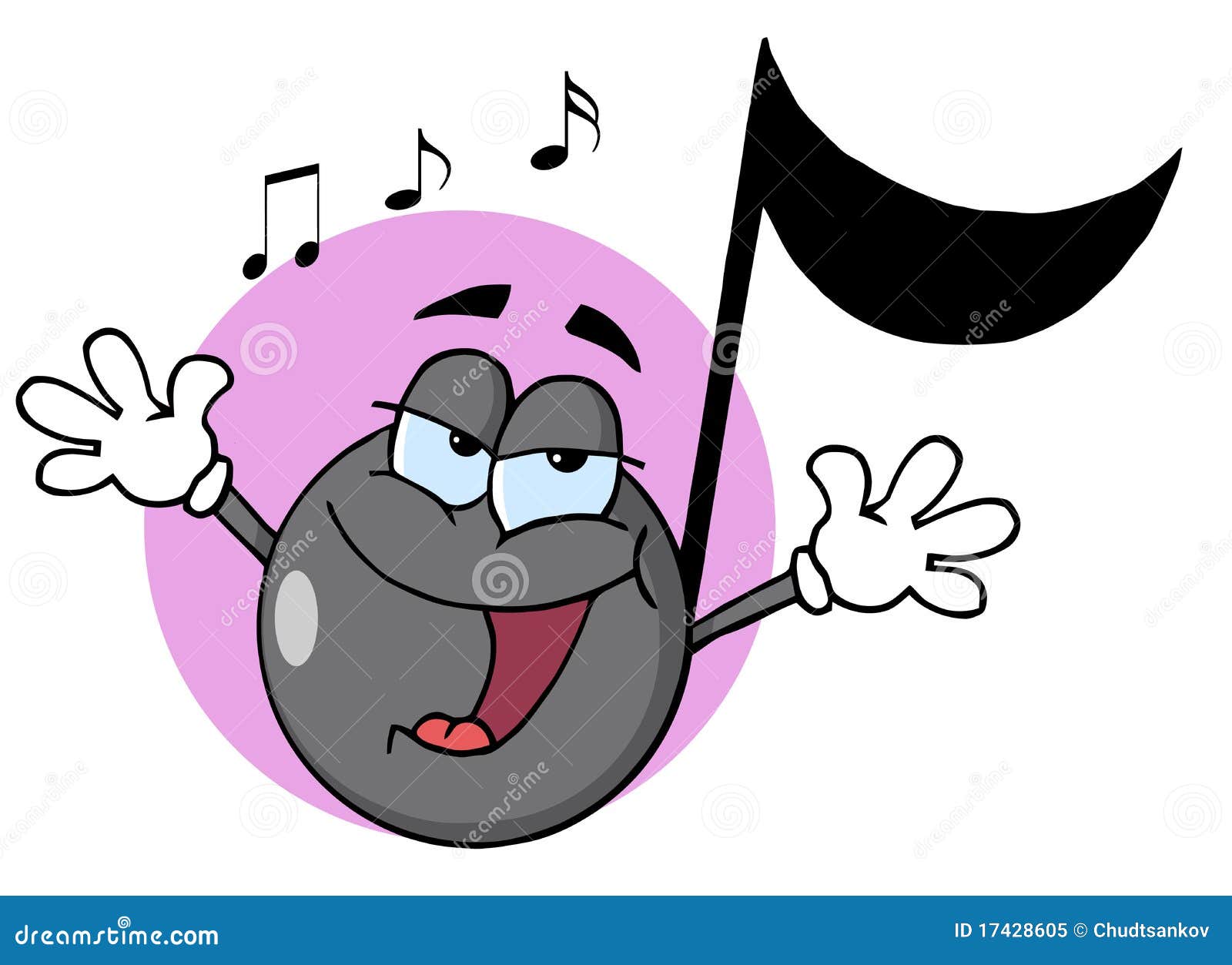 Singing music note stock vector. Image of drawing, cartoonpictures - 174286051300 x 1035