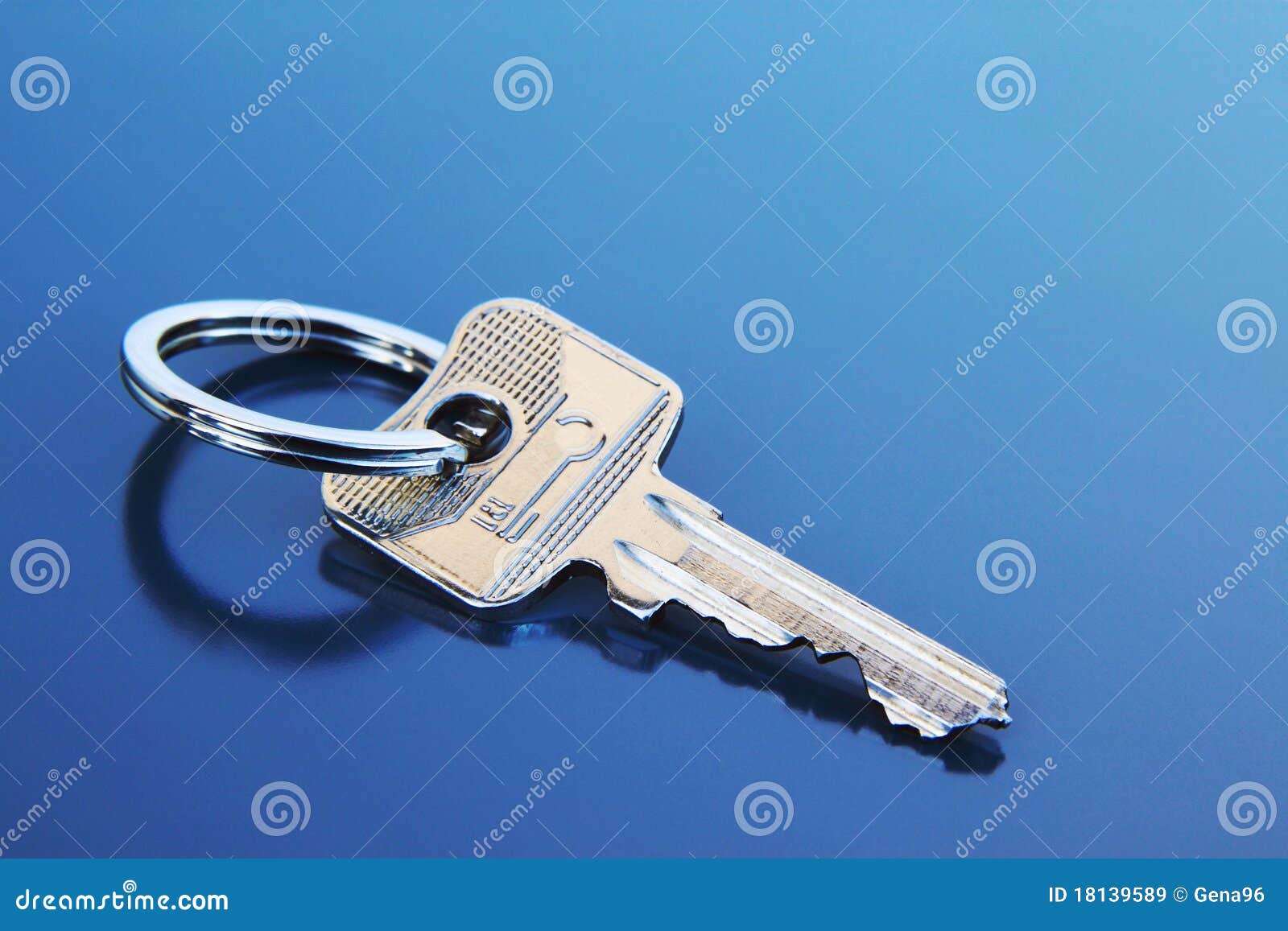 Single Apartment Key with Ring Stock Image Image of chamber