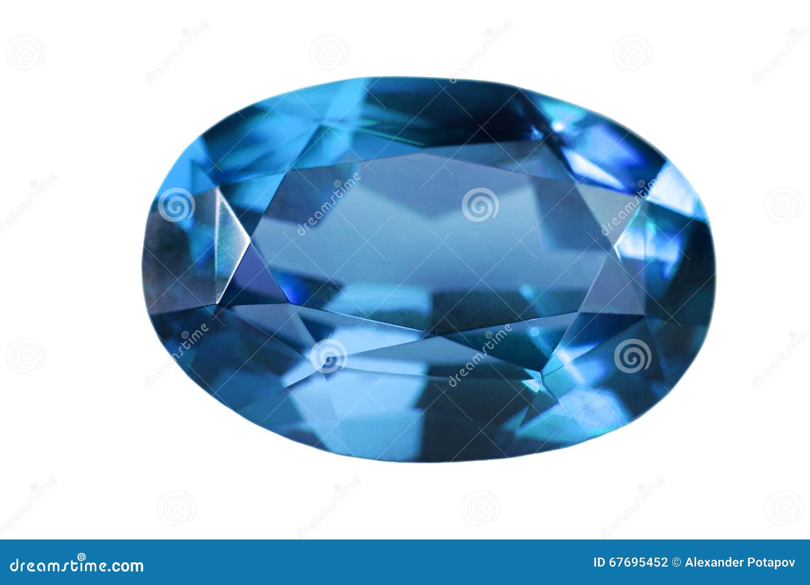 Single Blue Sapphire Isolated on White Stock Photo - Image of jewel ...