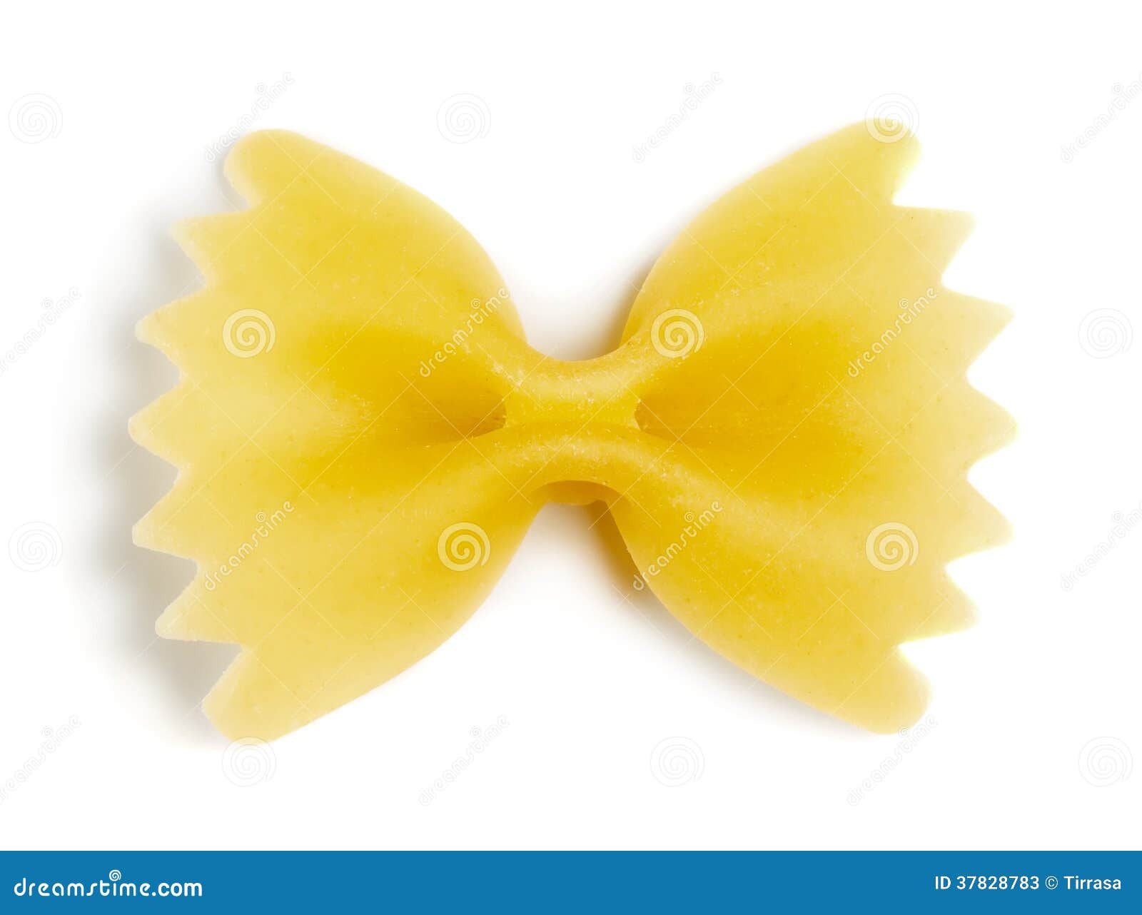 Single bow tie pasta stock image. Image of dough, noodle 37828783