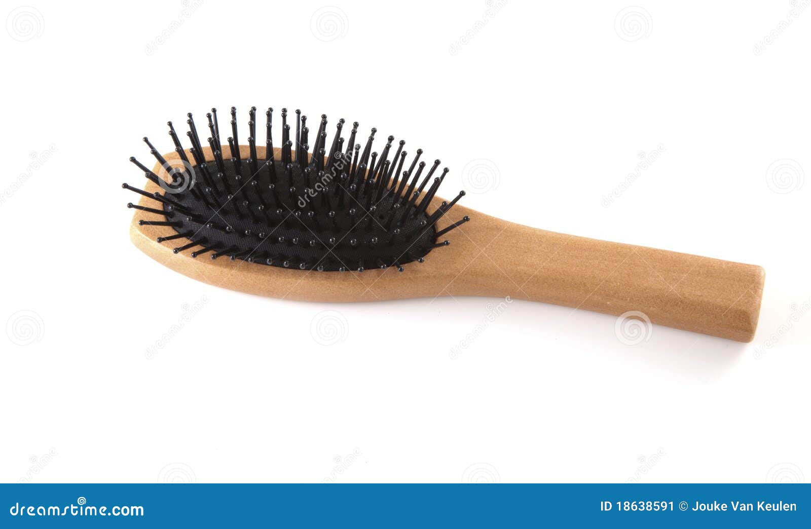 Single brown hair brush stock image. Image of beauty 18638591