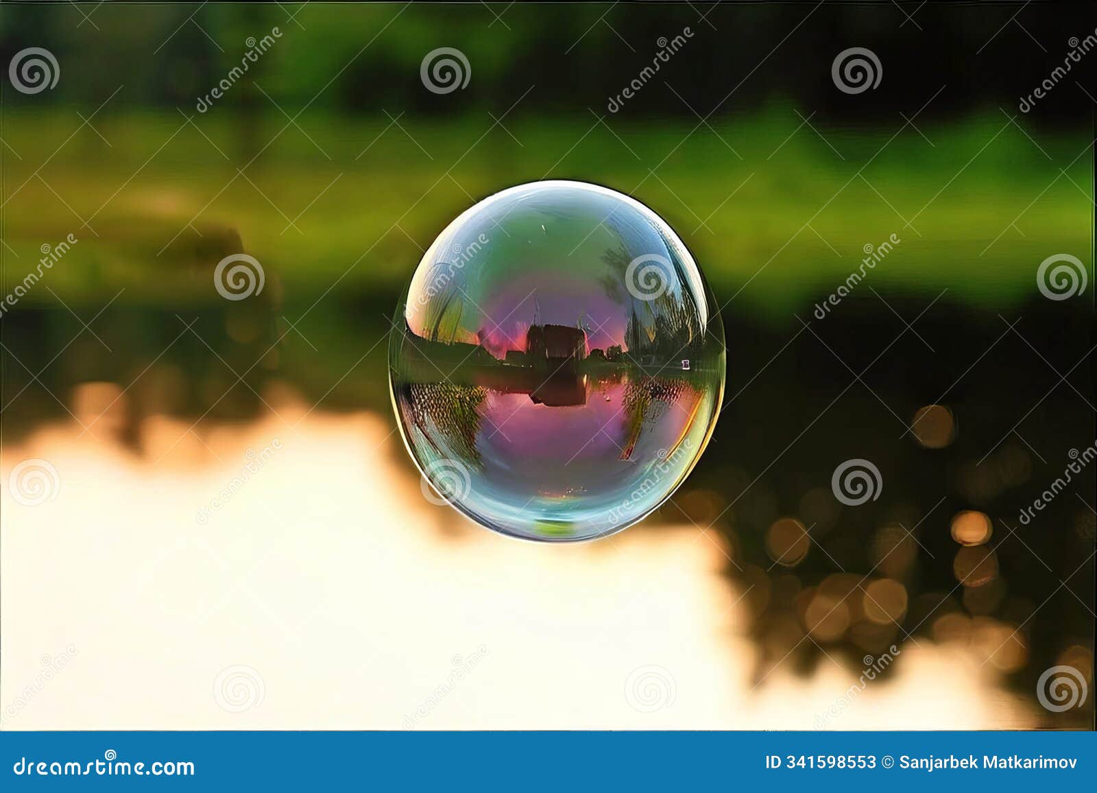 single bubble with reflection a single bubble with a reflection