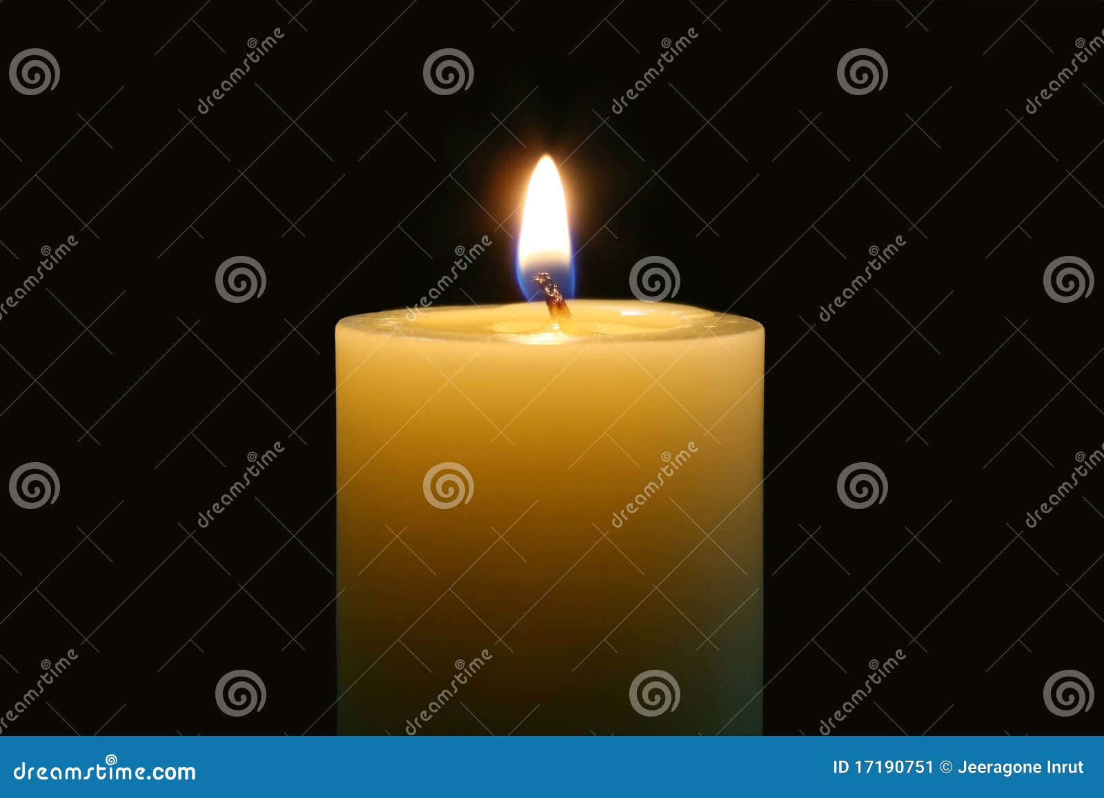 A single burning candle stock image. Image of candle 17190751
