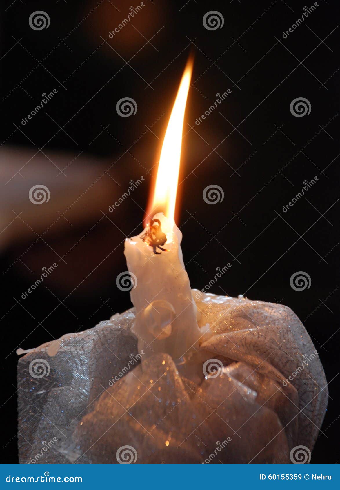 Single burning candle stock image. Image of ambiance 60155359