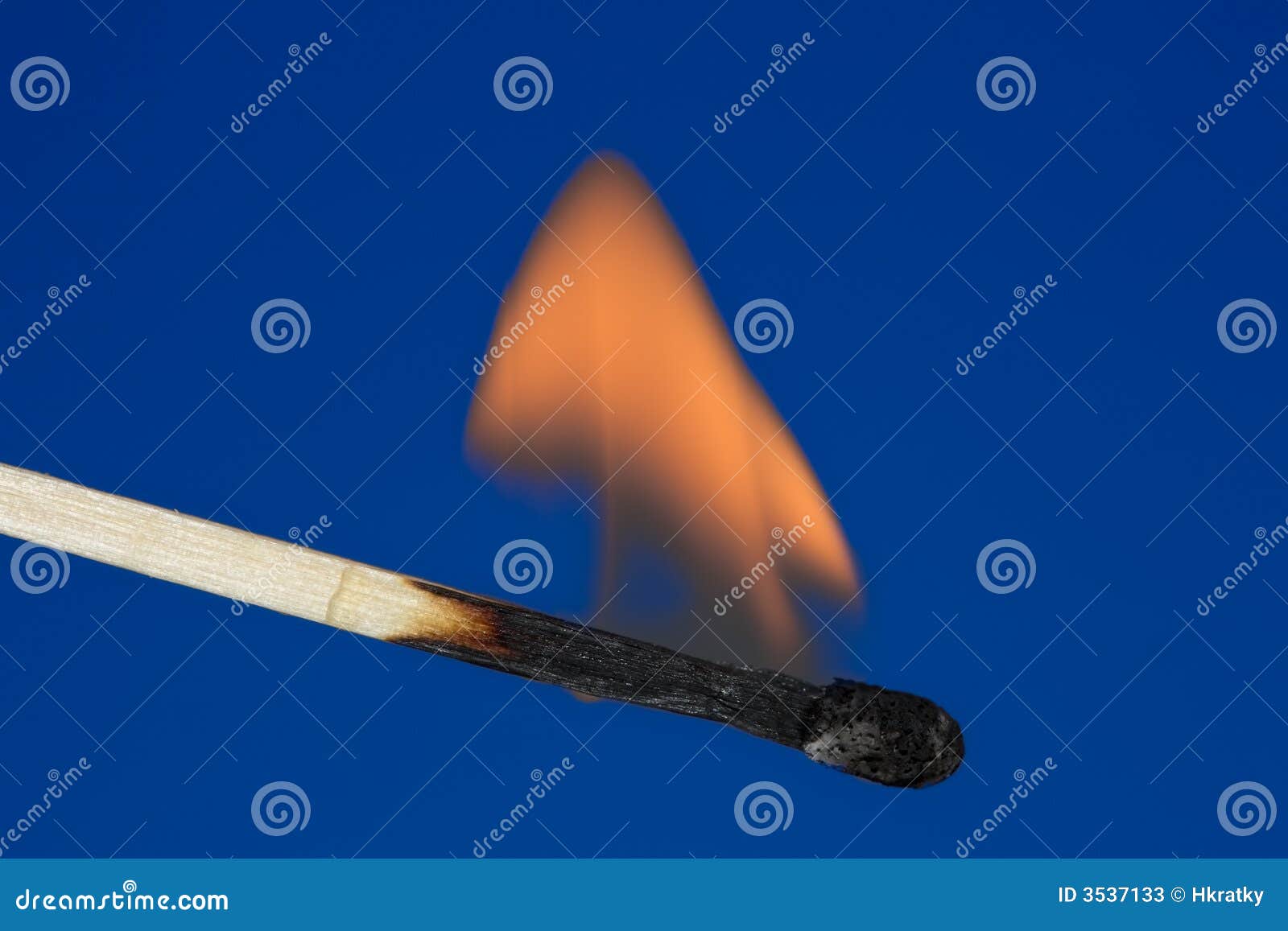Single Burning Match On Black Background Stock Photo CartoonDealer