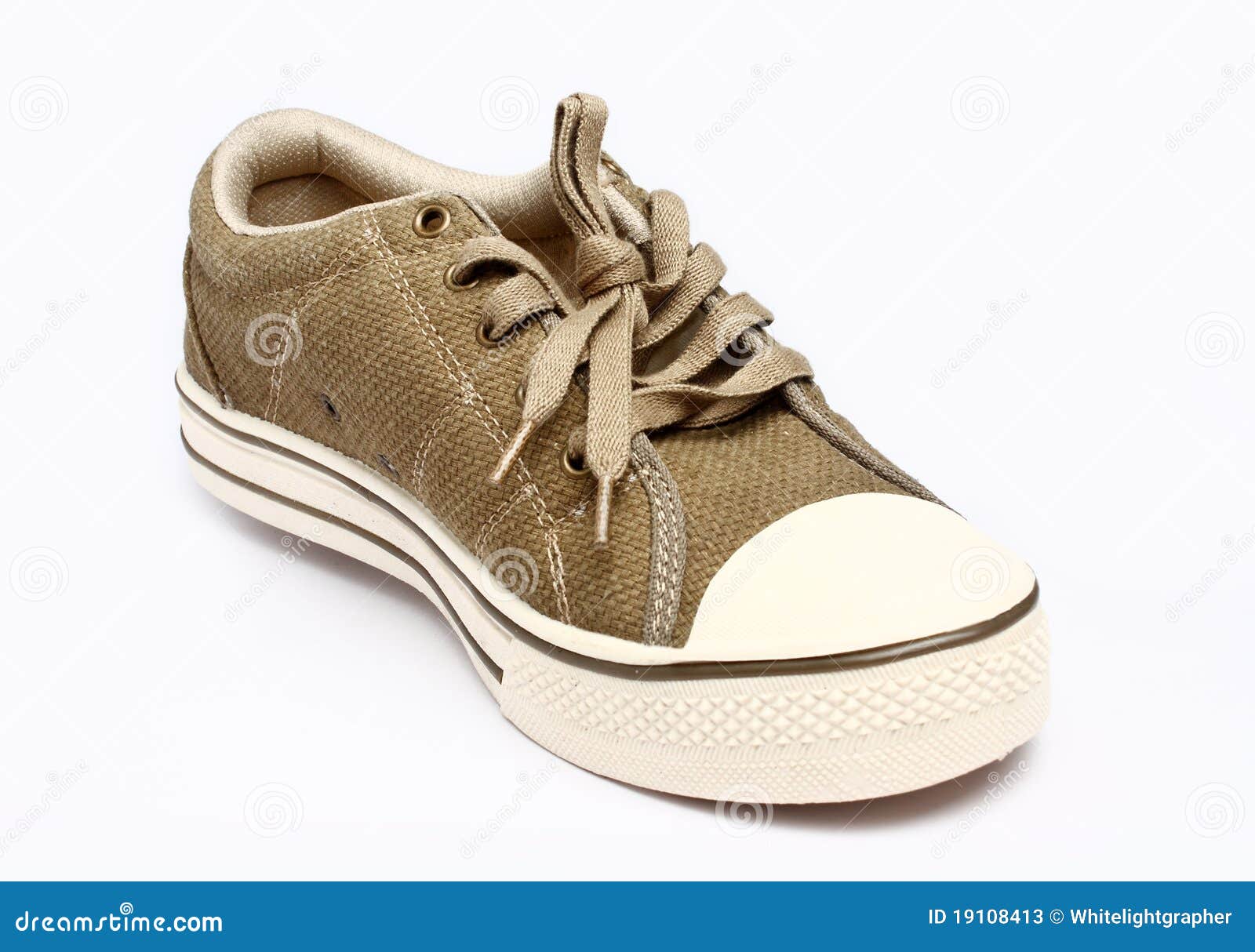 Single Canvas Shoe stock image. Image of isolated, objects 19108413