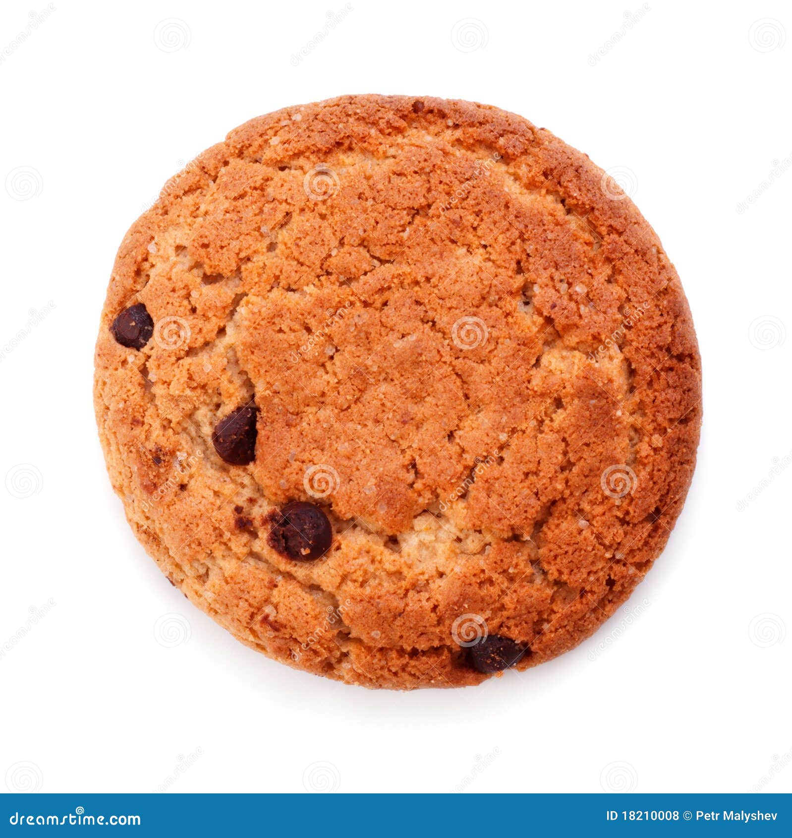 Single Chocolate Chip Cookie Stock Photo Image of baked, fattening
