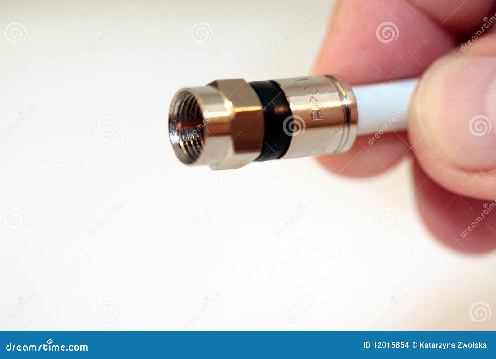Single coax cable stock photo. Image of high, finger 12015854