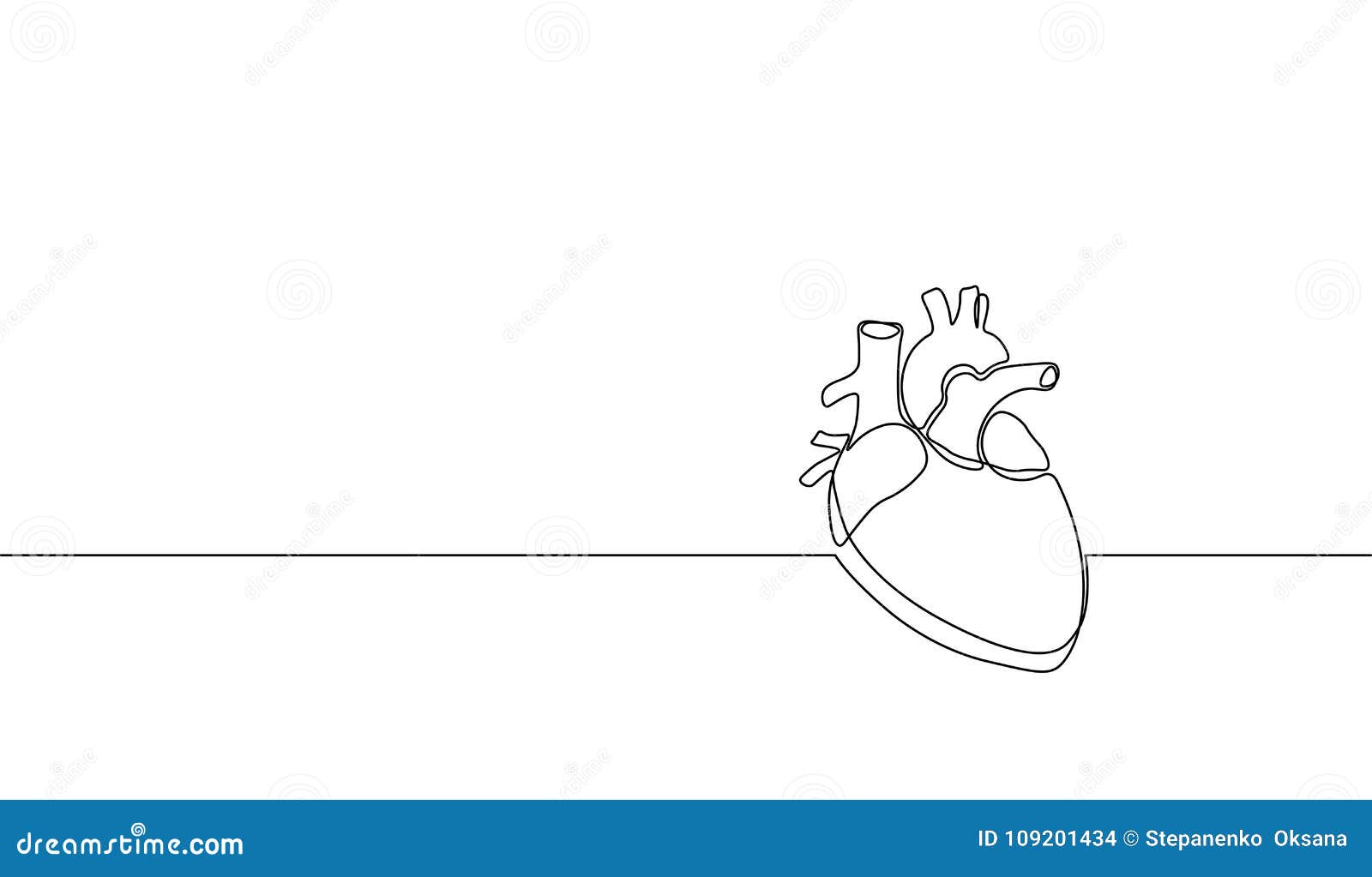 Minimalist Human Heart Vector