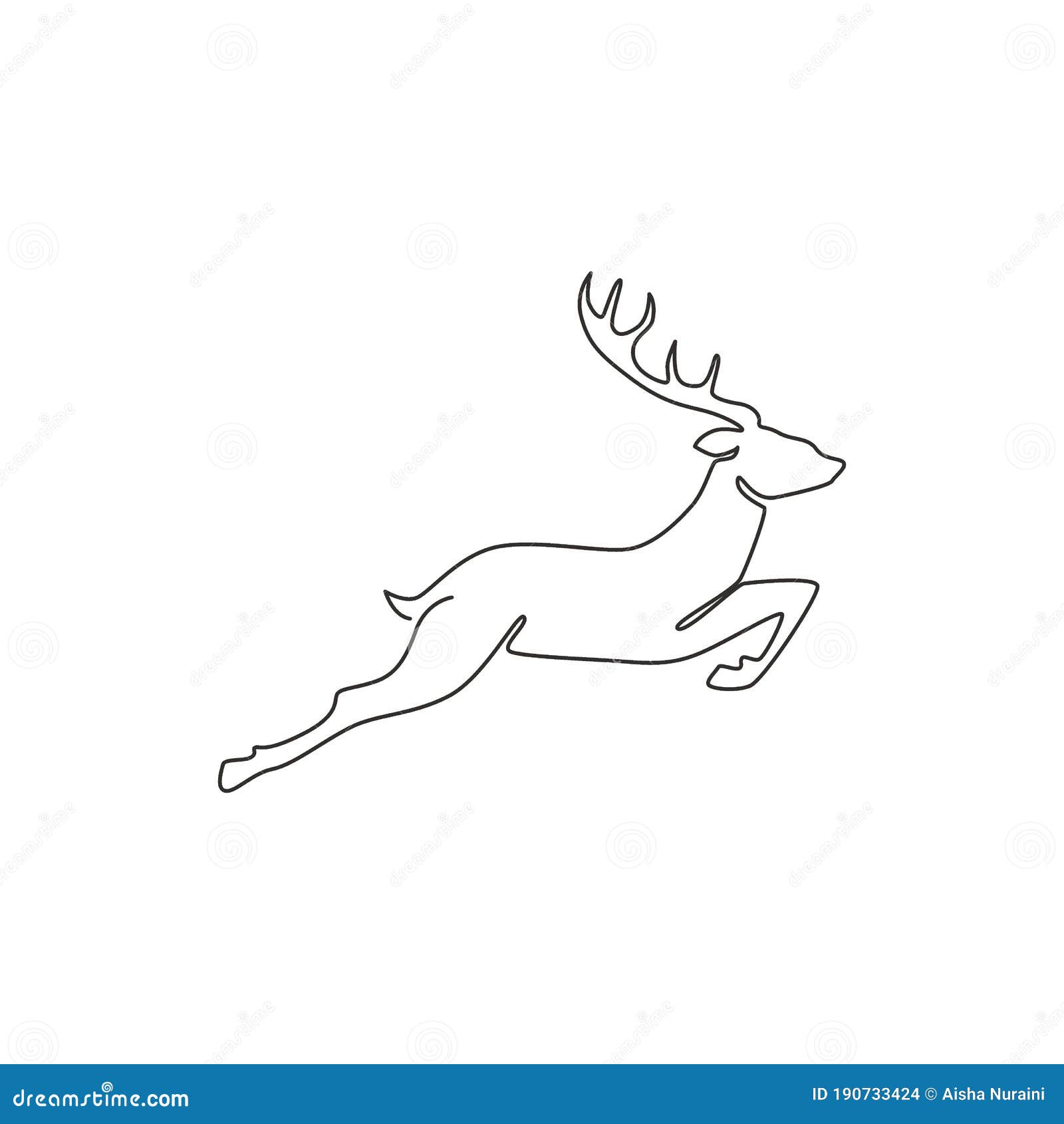 Single Continuous Line Drawing of Cute Elegance Deer for National Zoo Logo  Identity. Luxury Buck Mascot Concept for Animal Hunting Stock Vector -  Illustration of national, horn: 190733424
