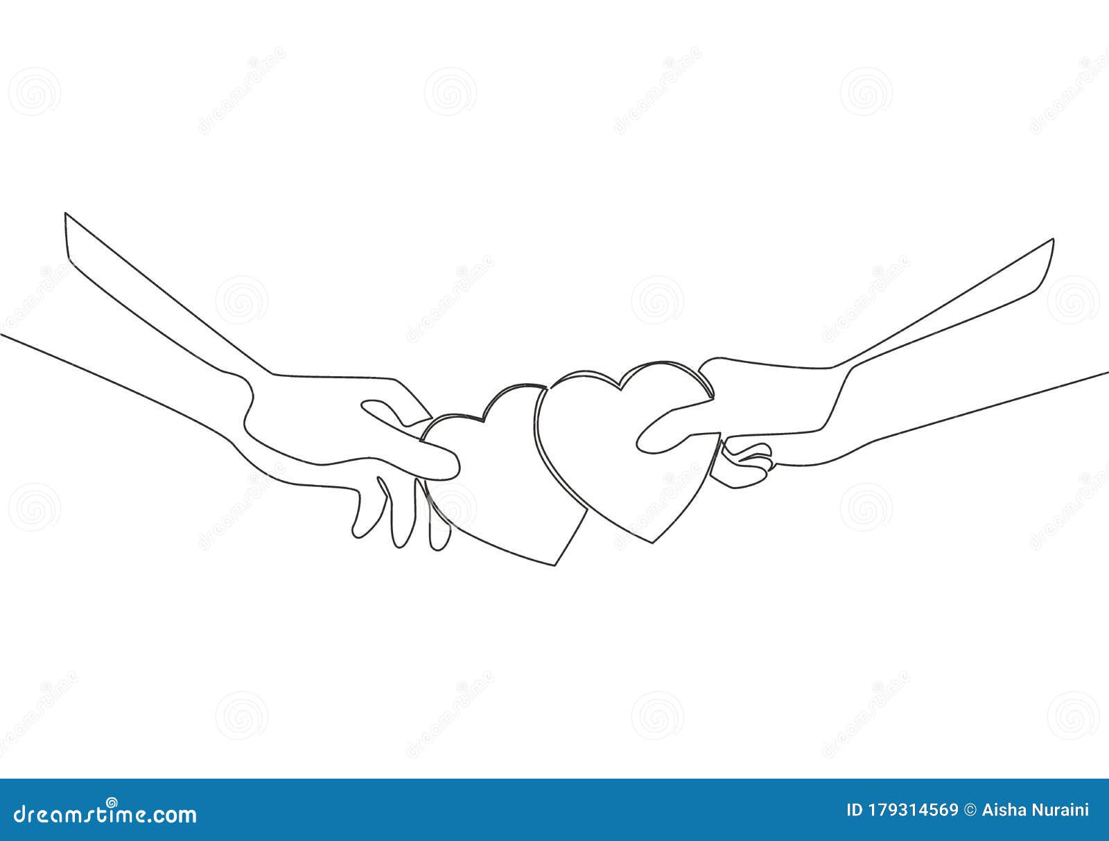 One continuous line drawing of young happy man and woman couple hands  forming heart shape together. Romantic engaged anniversary concept Stock  Vector Image & Art - Alamy