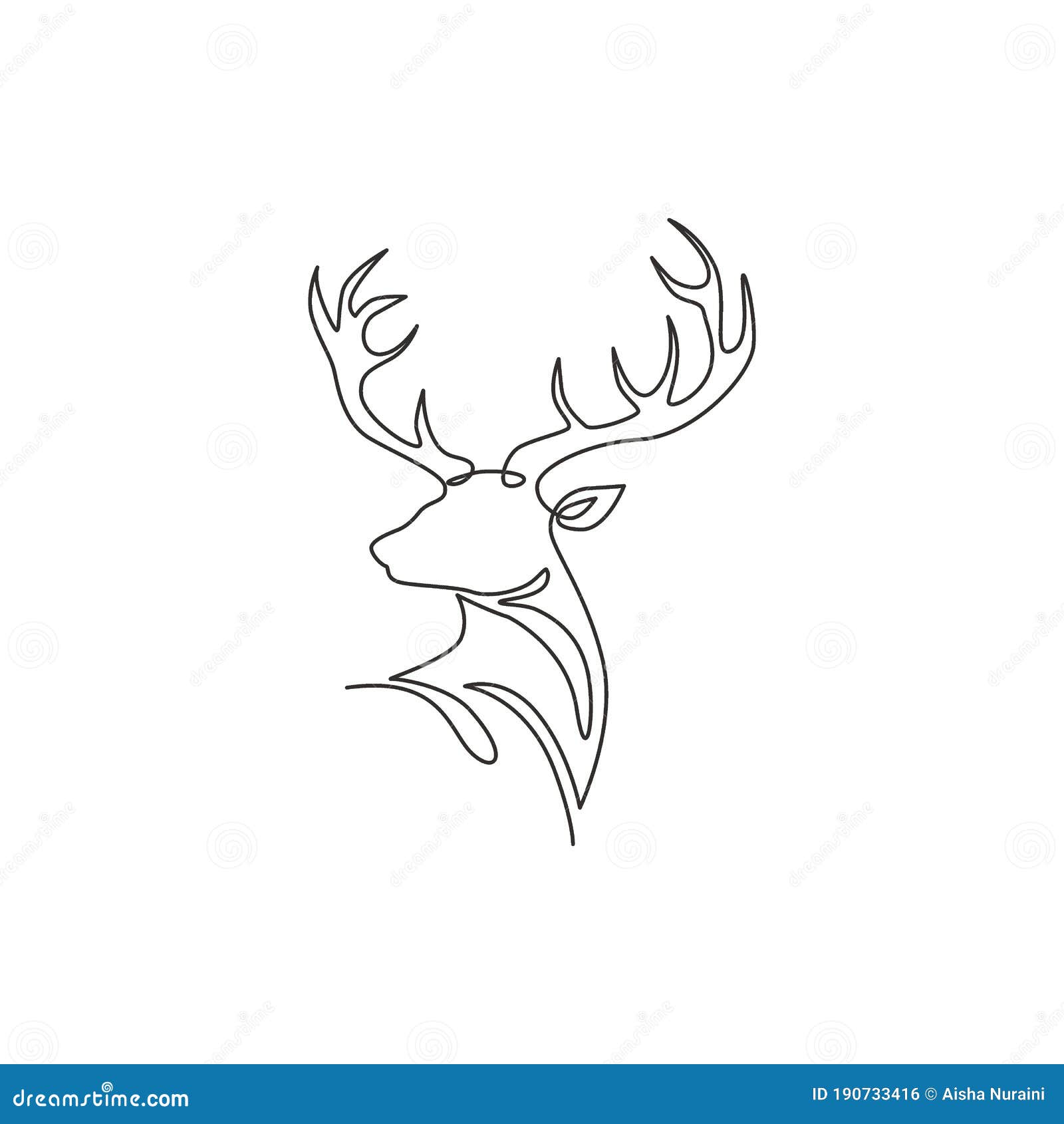 Single Continuous Line Drawing of Elegance Head Deer for National Zoo Logo  Identity. Luxury Buck Mascot Concept for Animal Hunting Stock Vector -  Illustration of natural, head: 190733416