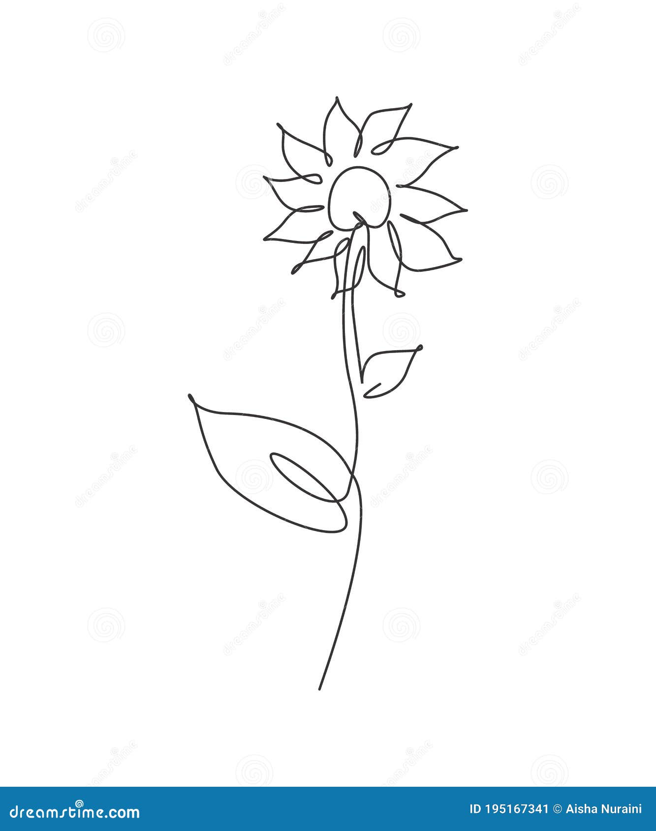 Sunflower Continuous Line Drawing Stock Illustrations – 124 Sunflower  Continuous Line Drawing Stock Illustrations, Vectors & Clipart - Dreamstime