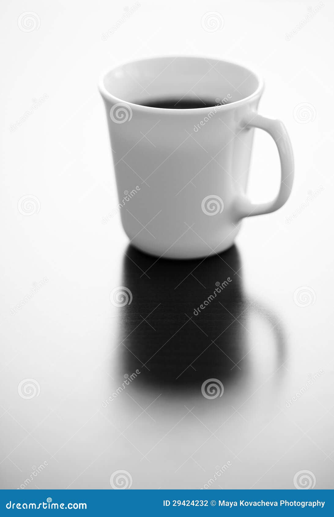 Single cup of black coffee stock photo. Image of cafe 29424232