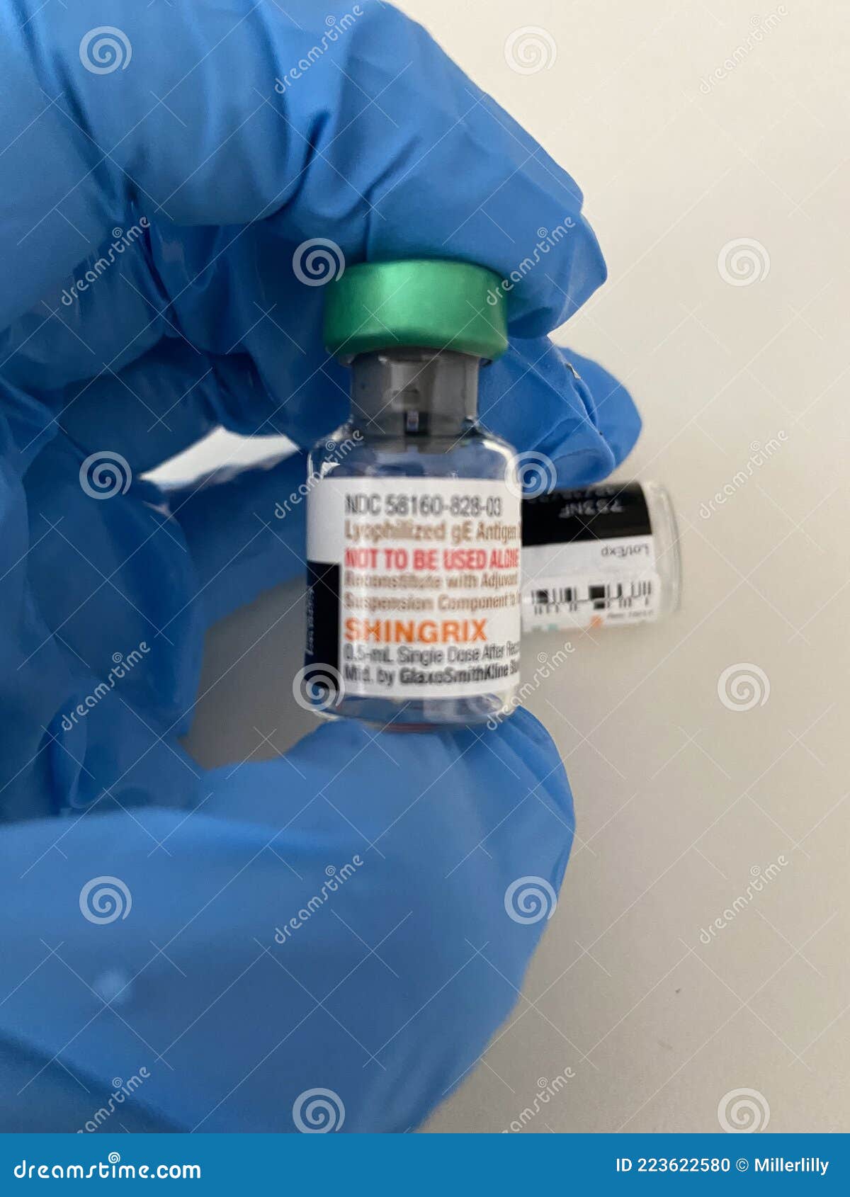 A Single Doze Vial Of The Shingrix Vaccine Editorial Image - Image Of