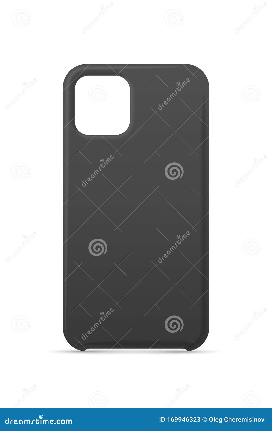 Download Single Empty Phone Black Cover Case Mockup Design Stock ...