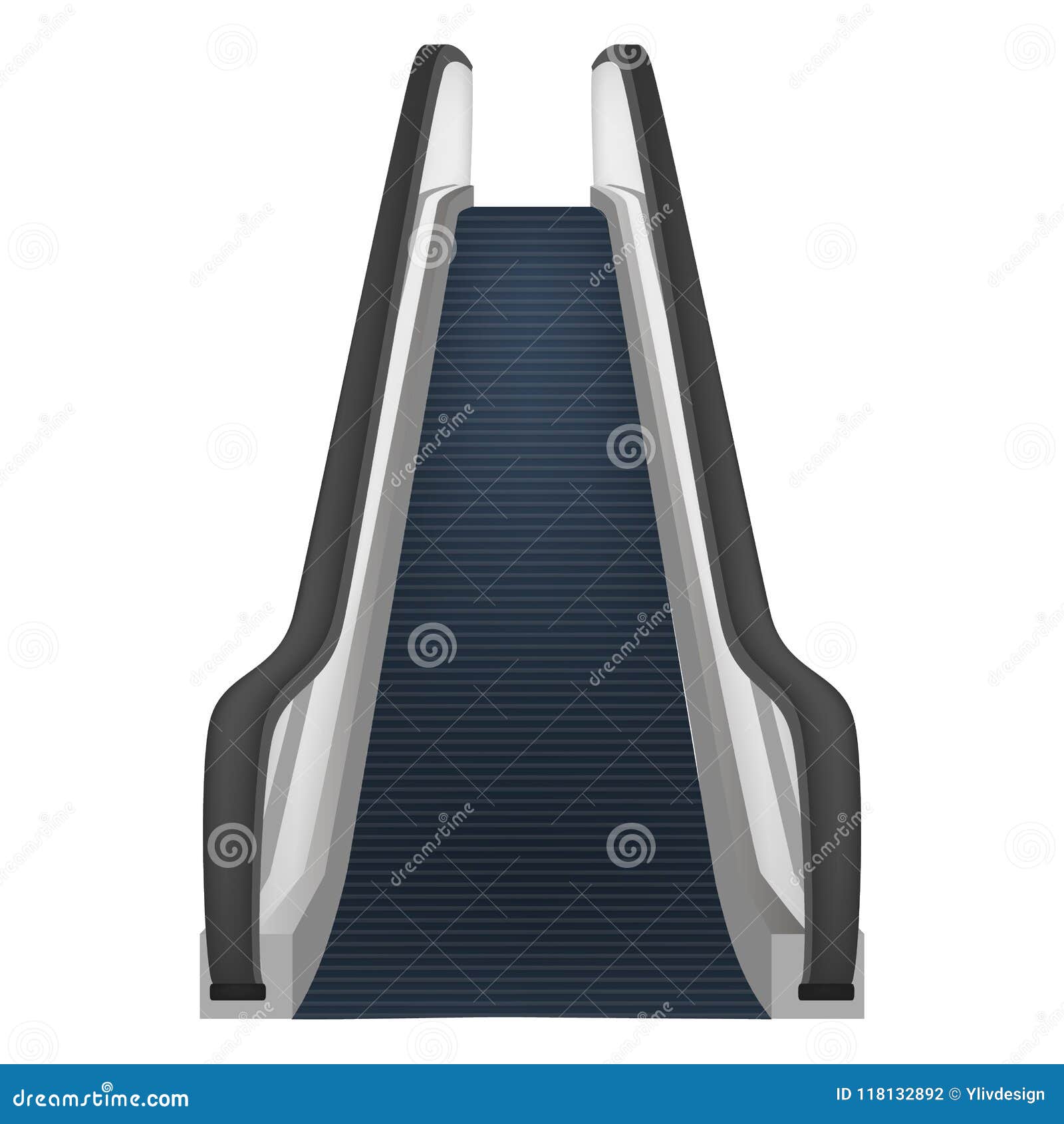 Download Single Escalator Mockup, Realistic Style Stock Vector ...