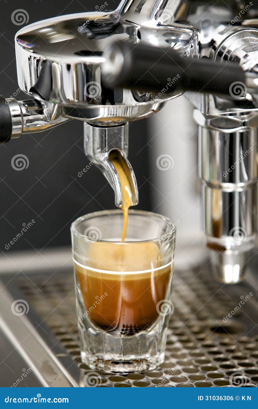 Single Espresso Shot Brewed in a Shot Glass Stock Photo Image of